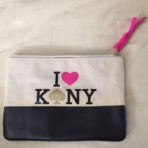 Kate Spade canvas clutch